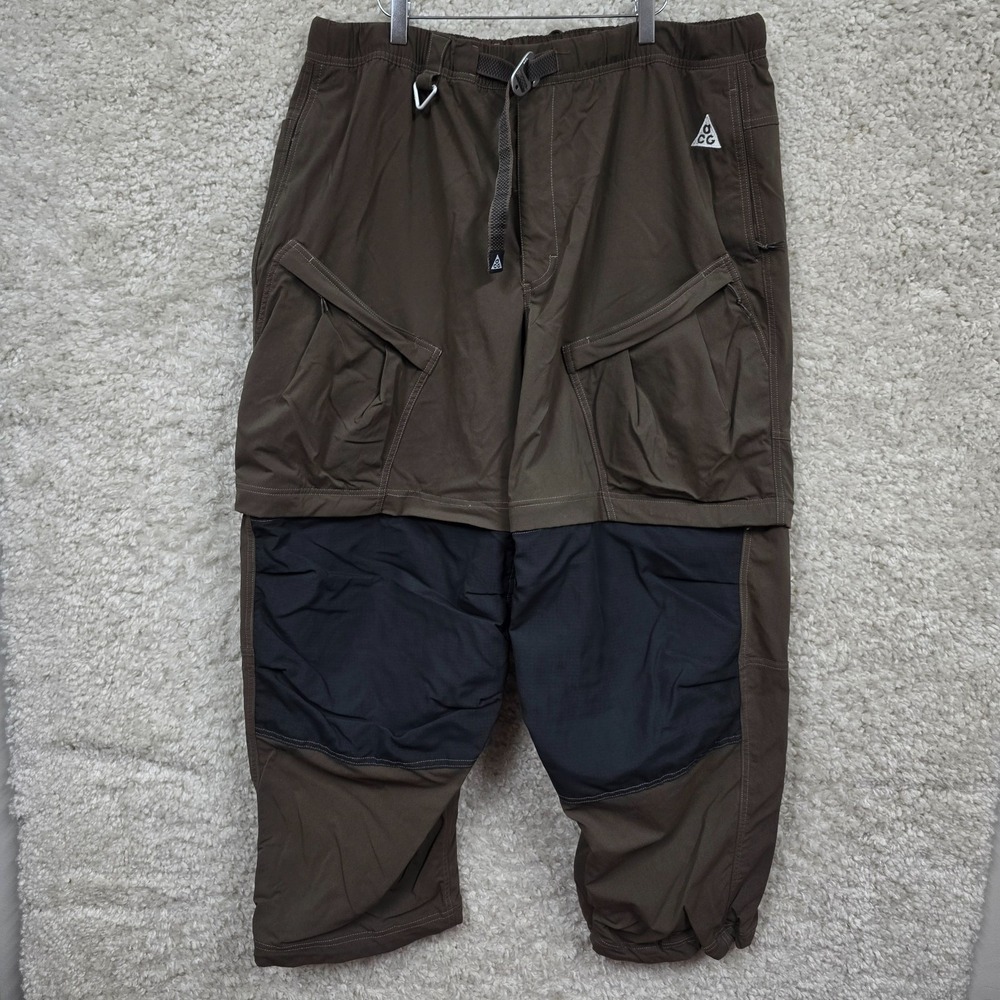 Nike ACG Convertible Cargo Pants Mens XXL Brown Cordura Techwear Gorpcore